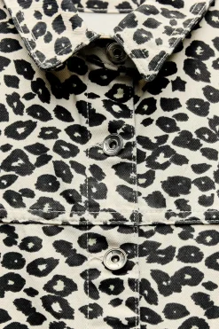 Fashion CAZADORA Z1975 DENIM ESTAMPADO ANIMAL Mujer Chaquetas / Cazadoras