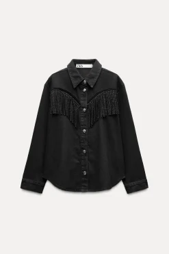 Fashion CAZADORA Z1975 DENIM FLECOS TACHAS Mujer Chaquetas / Cazadoras