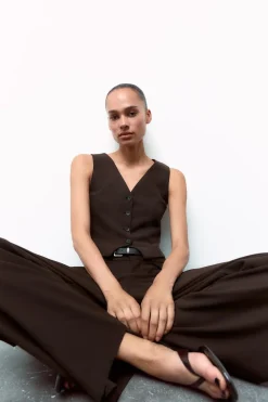 Online CHALECO ABERTURAS LATERALES Mujer Blazers / Chalecos