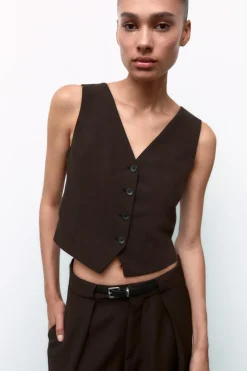 Online CHALECO ABERTURAS LATERALES Mujer Blazers / Chalecos