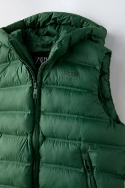 Niños ZARA 6 - 14 Años·Abrigos|6 - 14 Años·Abrigos<CHALECO ACOLCHADO CAPUCHA WATER REPELLENT