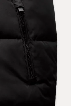 Discount CHALECO ACOLCHADO COMBINADO CAPUCHA Mujer Abrigos / Anoraks