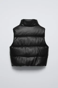 Niños ZARA 6 - 14 Años·Abrigos<CHALECO ACOLCHADO EFECTO PIEL