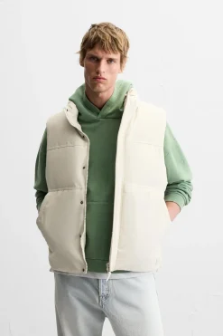 Hot CHALECO ACOLCHADO ENGOMADO Hombre Plumíferos|Chalecos