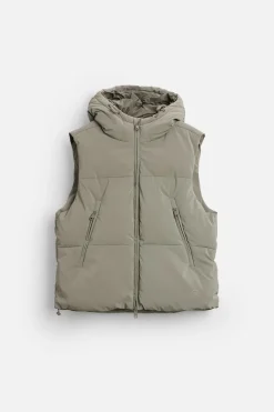 Fashion CHALECO ACOLCHADO ENGOMADO CAPUCHA Hombre Chalecos