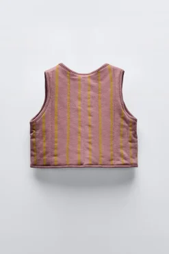 Niños ZARA 6 - 14 Años·Abrigos<CHALECO ACOLCHADO RAYAS