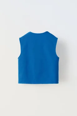 Niños ZARA 1½ - 6 Años·Abrigos<CHALECO BOLSILLOS COMBINADOS ETIQUETA