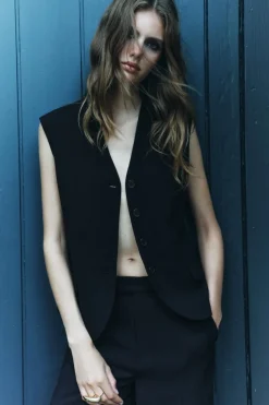 Discount CHALECO BOLSILLOS ZW COLLECTION Mujer Blazers / Chalecos