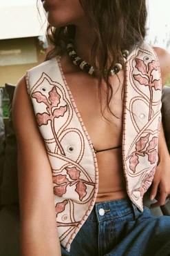 Discount CHALECO BORDADOS ESPEJOS Mujer Tops / Bodies