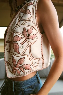 Discount CHALECO BORDADOS ESPEJOS Mujer Tops / Bodies