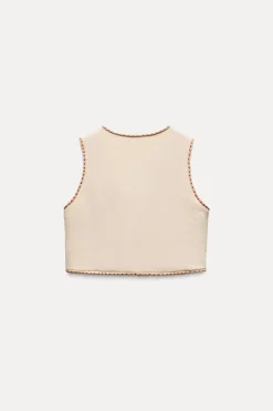 Discount CHALECO BORDADOS ESPEJOS Mujer Tops / Bodies