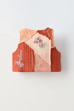 Niños ZARA 6 - 14 Años·Abrigos|6 - 14 Años·Total Look<CHALECO BORDADOS PATCHWORK