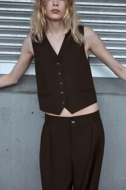 Outlet CHALECO CINTA ESPALDA Mujer Blazers / Chalecos