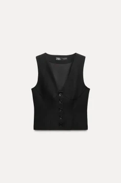 Online CHALECO CORTO CAZUELAS Mujer Blazers / Chalecos