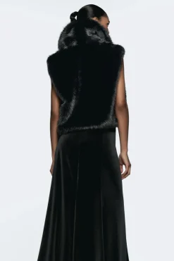 Clearance CHALECO CORTO EFECO PELO Mujer Chaquetas / Cazadoras