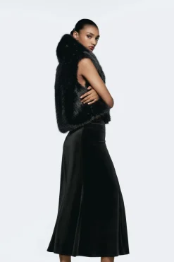 Clearance CHALECO CORTO EFECO PELO Mujer Chaquetas / Cazadoras