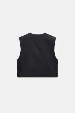 Clearance CHALECO CORTO HOMBRERAS Mujer Blazers / Chalecos