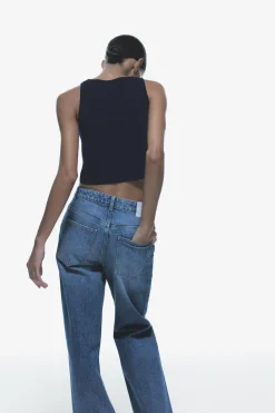 Discount CHALECO CORTO PUNTO LISO Mujer Cárdigan / Jerséis|Punto