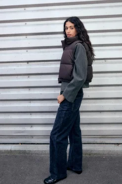 Discount CHALECO CROP ACOLCHADO ENGOMADO Mujer Abrigos / Anoraks