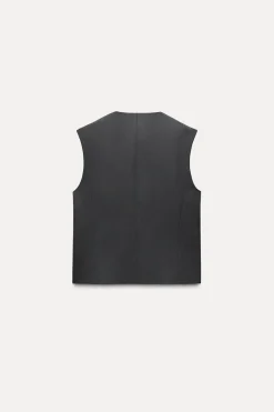 New CHALECO CRUZADO BOTONES ZW COLLECTION Mujer Tops / Bodies