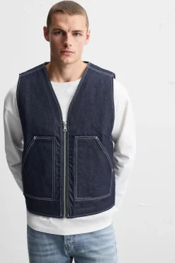 Best CHALECO DENIM COSTURAS Hombre Chalecos