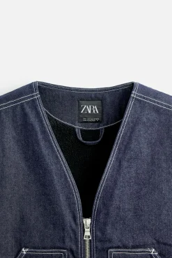 Best CHALECO DENIM COSTURAS Hombre Chalecos