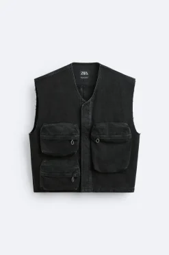 Clearance CHALECO DENIM UTILITY Hombre Chalecos