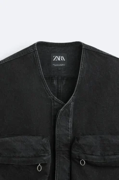 Clearance CHALECO DENIM UTILITY Hombre Chalecos