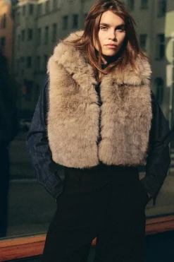 Sale CHALECO EFECTO PELO Mujer Chaquetas / Cazadoras