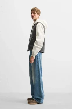 Clearance CHALECO EFECTO PIEL DOBLE FAZ Hombre Chalecos