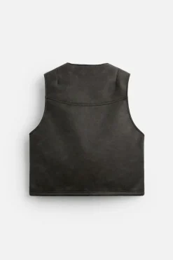 Clearance CHALECO EFECTO PIEL DOBLE FAZ Hombre Chalecos