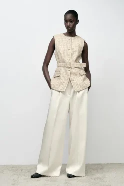 New CHALECO ESTRUCTURA CINTURÓN Mujer Tops / Bodies