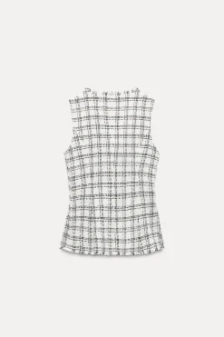 Hot CHALECO ESTRUCTURA CUADROS Mujer Blazers / Chalecos