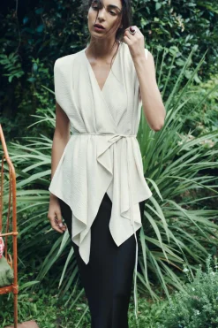 New CHALECO FLUIDO CINTURÓN Mujer Blazers / Chalecos|Tops / Bodies