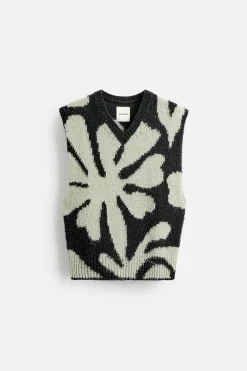 Outlet CHALECO INTARSIA FLORAL X NANUSHKA Hombre Jerséis / Chaquetas