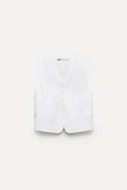 Outlet CHALECO LINO 100% ZW COLLECTION Mujer Blazers / Chalecos