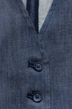 Best CHALECO MINIMAL DENIM ZW COLLECTION Mujer Tops / Bodies