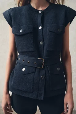 Sale CHALECO OVERSIZE PUNTO Mujer Cárdigan / Jerséis|Punto