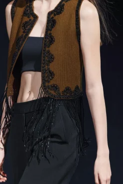 Hot CHALECO PUNTO ABALORIOS Mujer Blazers / Chalecos|Cárdigan / Jerséis