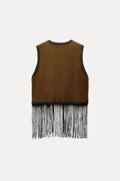 Hot CHALECO PUNTO ABALORIOS Mujer Blazers / Chalecos|Cárdigan / Jerséis