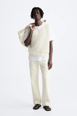 Best CHALECO PUNTO CALADOS Hombre Jerséis / Chaquetas