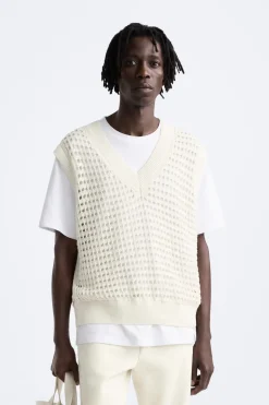 Best CHALECO PUNTO CALADOS Hombre Jerséis / Chaquetas