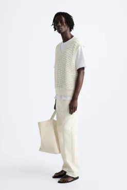 Best CHALECO PUNTO CALADOS Hombre Jerséis / Chaquetas