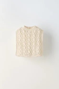 Niños ZARA 6 - 18 Meses·Punto<CHALECO PUNTO CALADOS