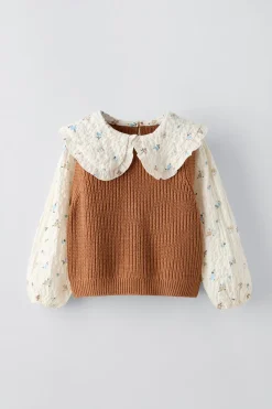 Niños ZARA 1½ - 6 Años·Punto|6 - 18 Meses·Punto<CHALECO PUNTO COMBINADO CAMISA