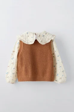 Niños ZARA 1½ - 6 Años·Punto|6 - 18 Meses·Punto<CHALECO PUNTO COMBINADO CAMISA