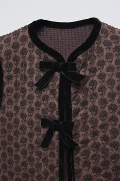 Niños ZARA 1½ - 6 Años·Punto<CHALECO PUNTO COMBINADO FLORES