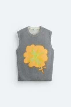 Sale CHALECO PUNTO ESTAMPADO SPRAY Hombre Jerséis / Chaquetas