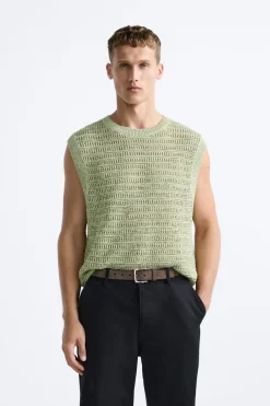 Clearance CHALECO PUNTO ESTRUCTURA Hombre Jerséis / Chaquetas