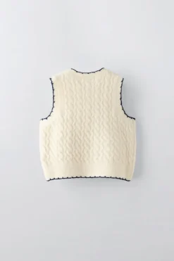 Niños ZARA 6 - 14 Años·Punto<CHALECO PUNTO LOVE
